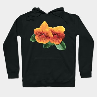 Two Orange Pansies Hoodie